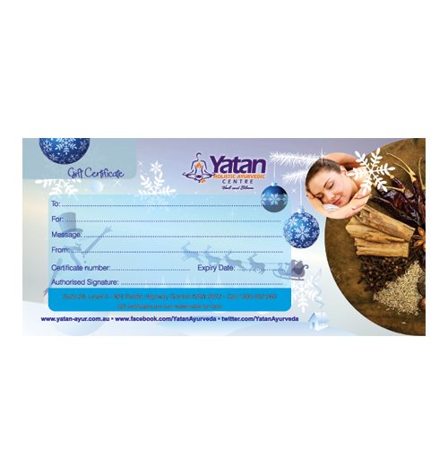 Abhyanga Massage Gift Certificate