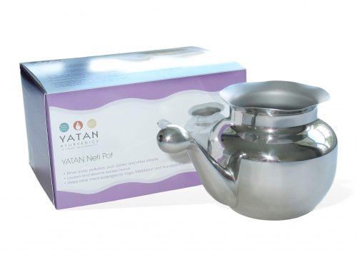Yatan stainless steel neti pot with packaging
